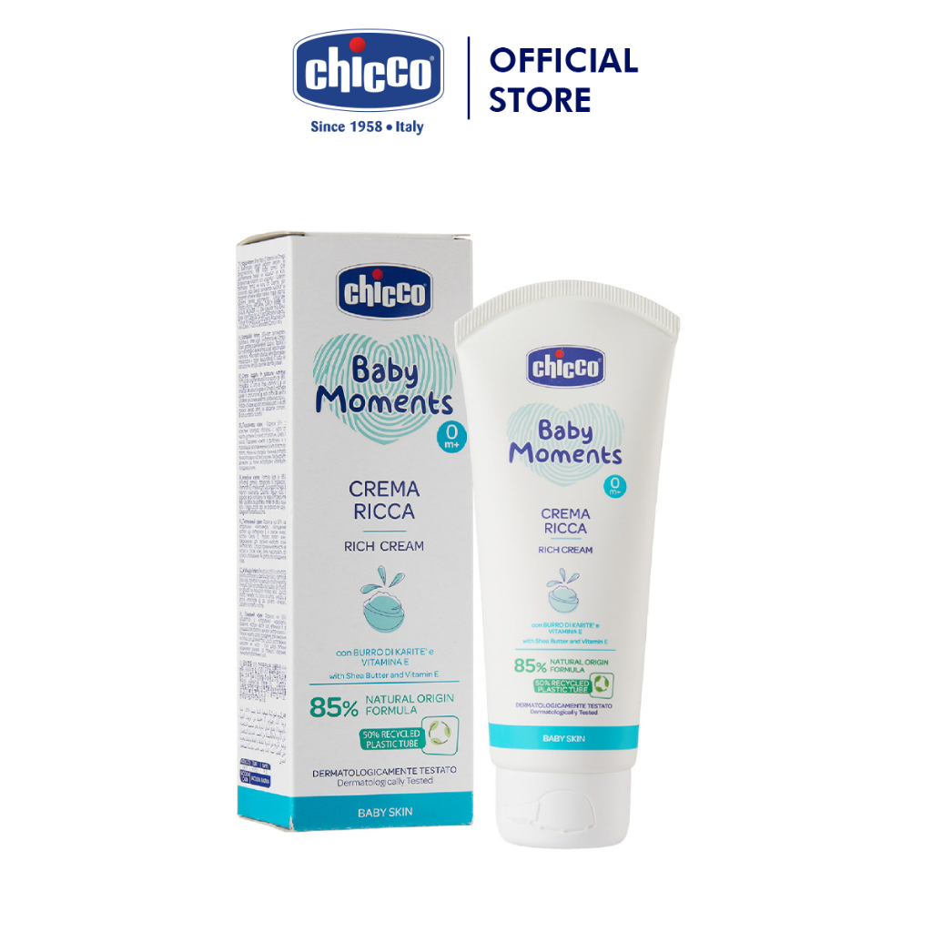 Kem dưỡng ẩm chứa Omega và Vitamin E Chicco 0M+ 100ml