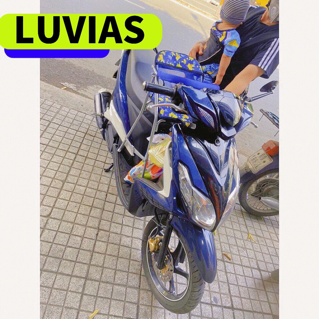 Ghế ngồi xe máy Luvias , ghế ga xếp sắt sơn tĩnh điện gấp gọn , AN TOÀN CHO BÉ