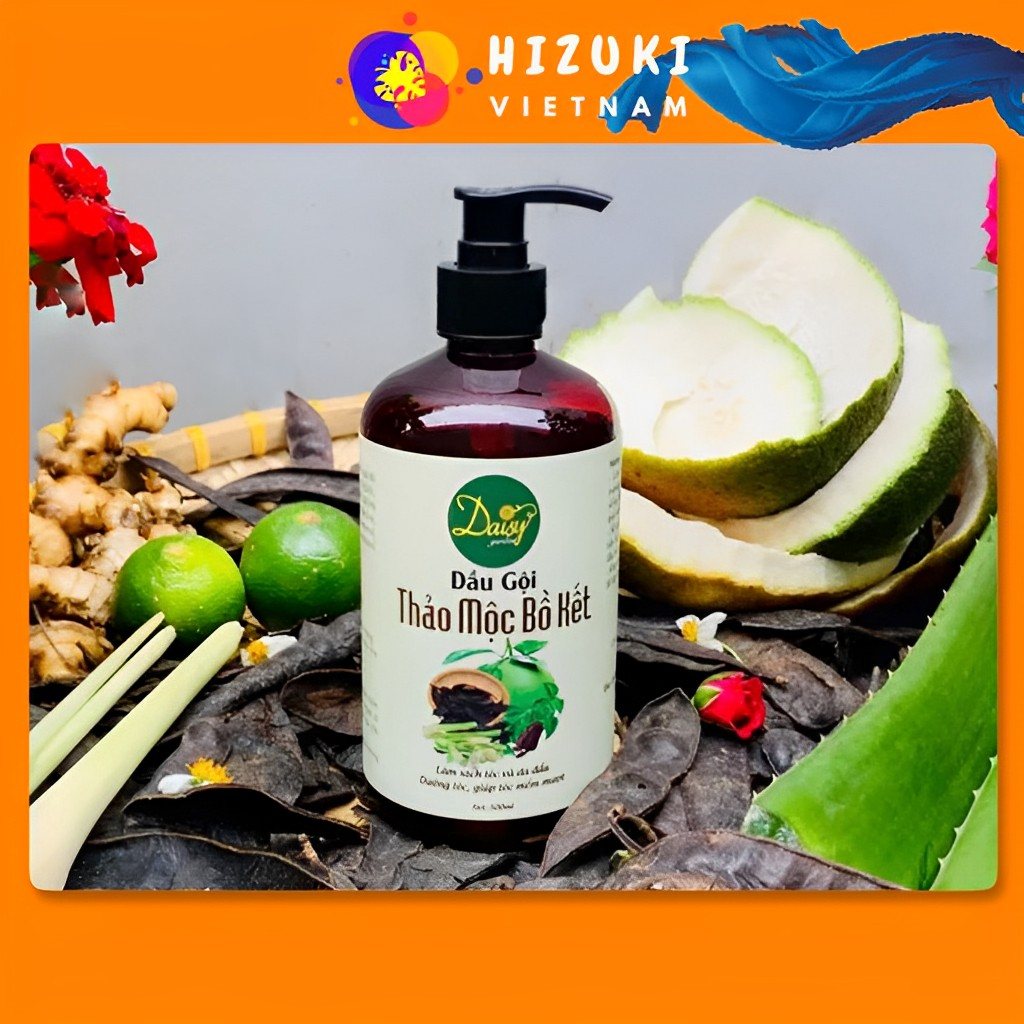 Dầu gội bồ kết thảo dược cô đặc Daisy giúp tóc suông mượt, giảm hư tổn, gãy rụng và kích thích mọc tóc