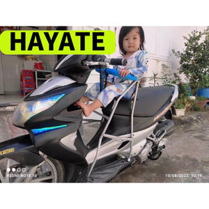 Ghế ngồi xe máy Hayate cho bé ,Ghế ga xếp sắt sơn tĩnh điện gấp gọn , AN TOÀN CHO BÉ