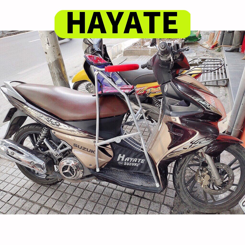 Ghế ngồi xe máy Hayate cho bé ,Ghế ga xếp sắt sơn tĩnh điện gấp gọn , AN TOÀN CHO BÉ