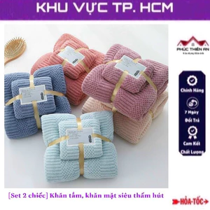 Combo 2 Khăn tắm lông cừu cao cấp - siêu thấm hút, mềm mịn