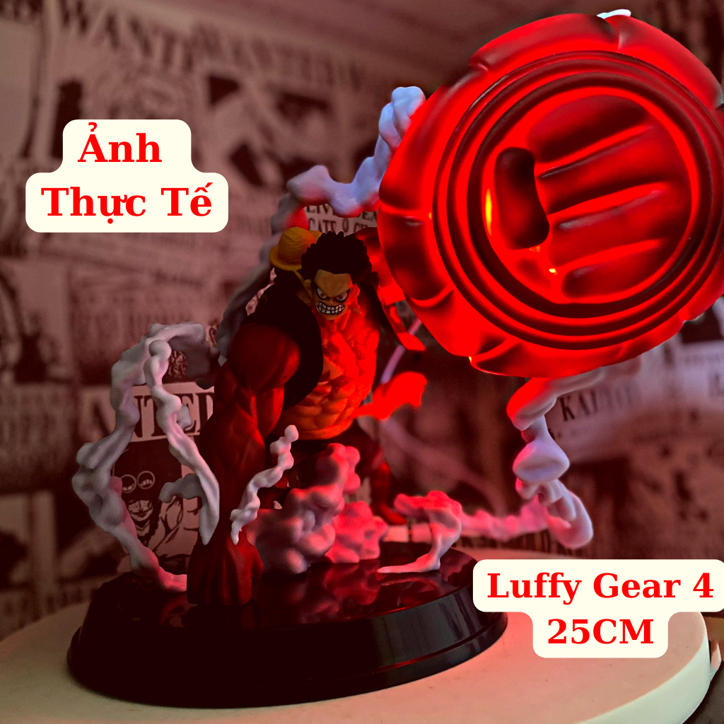 Mô Hình LED Luffy Gear 4 25cm BOUNCE MAN Mô hình One Piece Cao Cấp