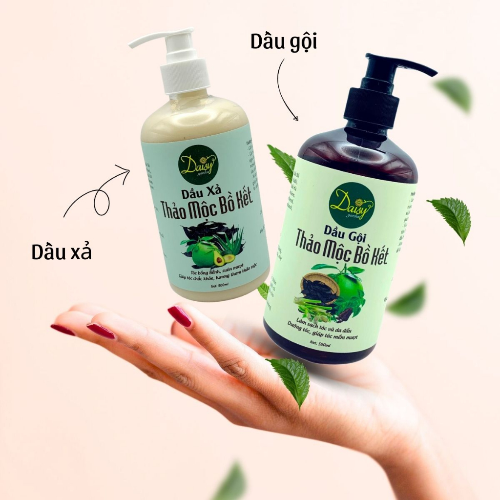 Dầu gội bồ kết thảo dược cô đặc Daisy giúp tóc suông mượt, giảm hư tổn, gãy rụng và kích thích mọc tóc