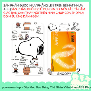 [Sẵn VN - Hỏa Tốc] Dây Móc Bao Đựng Thẻ Nhân Viên Dọc Nhựa ABS Phong Cách Nhân Vật Hoạt Hình Chó Snoopy Dog & Friends