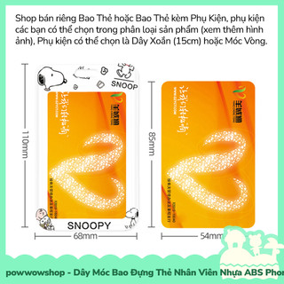 [Sẵn VN - Hỏa Tốc] Dây Móc Bao Đựng Thẻ Nhân Viên Dọc Nhựa ABS Phong Cách Nhân Vật Hoạt Hình Chó Snoopy Dog & Friends