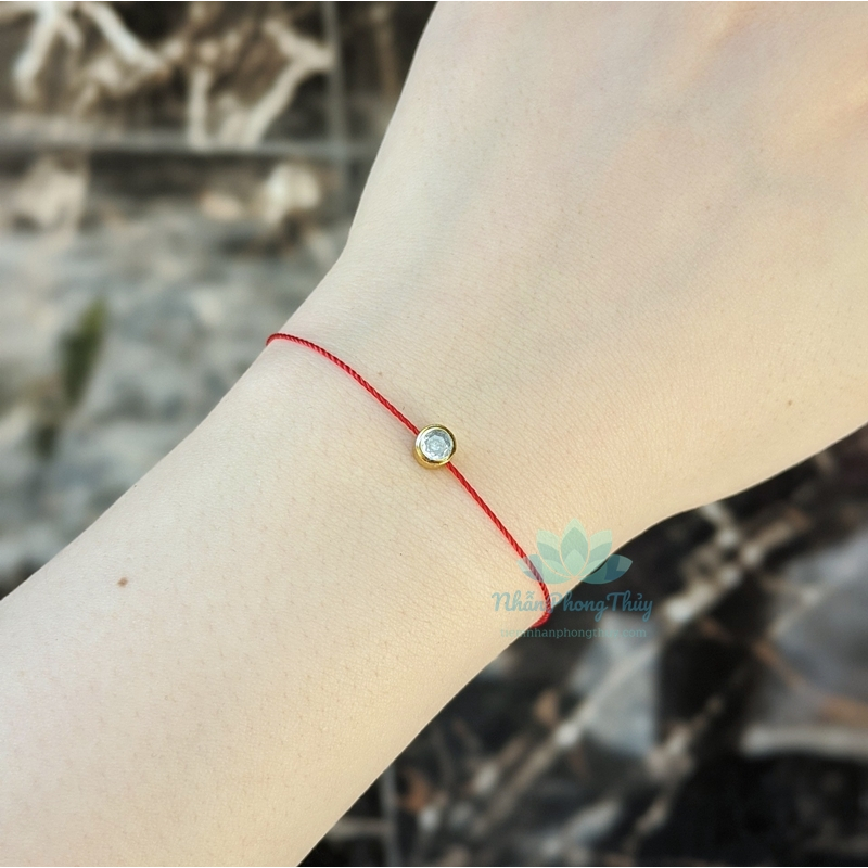 [Đã Gia Trì] Vòng Tay Chỉ Đỏ Kim Vàng Thái Lan Chính Hãng