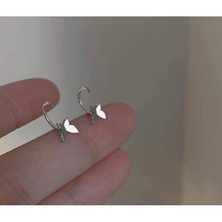 Khuyên tai nữ Bạc Ta LoPa dáng móc cánh tiên bay nhỏ nhắn xinh xắn