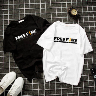 Áo thun tay lỡ unisex nam nữ in chữ FREE FIRE, Áo phông unisex form rộng ATL02