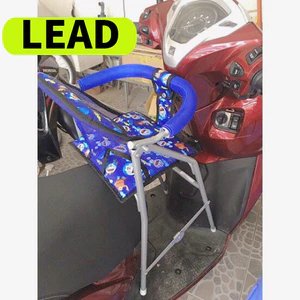 Ghế cho bé ngồi xe LEAD , Ghế ga xếp sắt sơn tĩnh điện xám gấp gọn