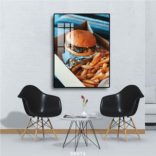 Tranh Treo Tường Trang Trí Nhà Hàng - Fast Food - Tranh Laminate Tráng Gương