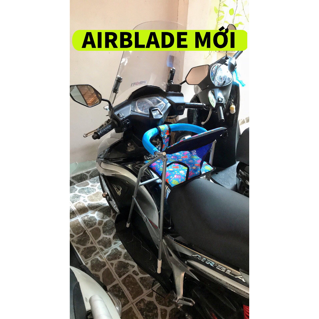 Ghế ngồi xe Airblade mới 2014  ĐẾN 2024 cho bé , ghế ga xếp gấp gọn , AN TOÀN CHO BÉ