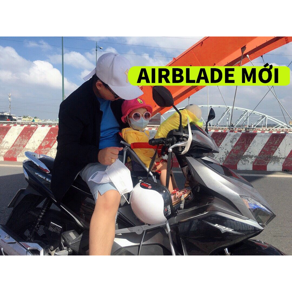 Ghế ngồi xe Airblade mới 2014  ĐẾN 2024 cho bé , ghế ga xếp gấp gọn , AN TOÀN CHO BÉ