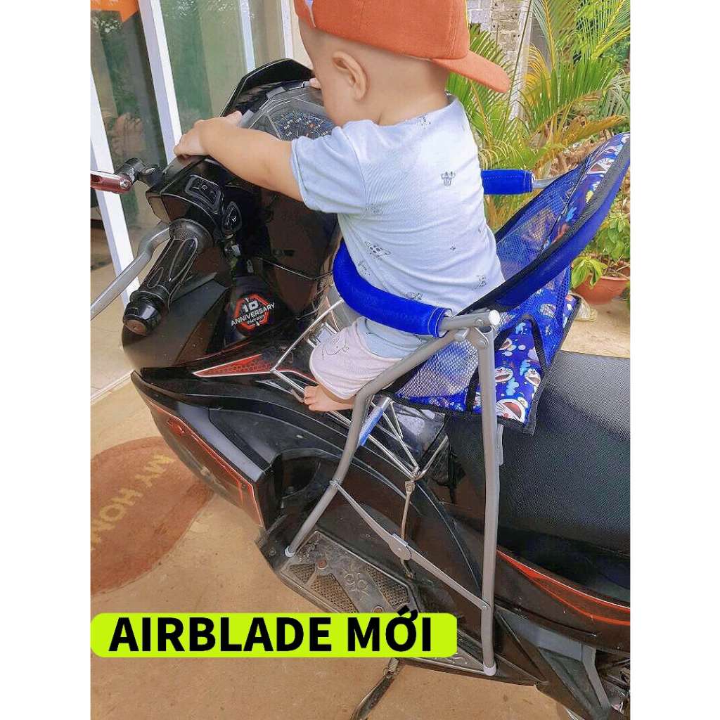 Ghế ngồi xe Airblade mới 2014  ĐẾN 2024 cho bé , ghế ga xếp gấp gọn , AN TOÀN CHO BÉ