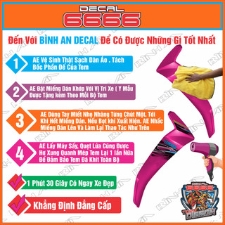 Tem rời sirius - in decal 3 lớp  - ko bay màu