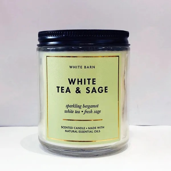 Nến thơm 1 tim Bath & Body Works WHITE TEA AND SAGE 198g Shopee Việt Nam