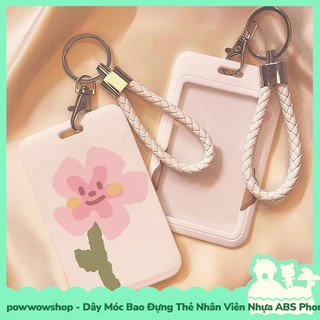 [Sẵn VN - Hỏa Tốc] Dây Móc Bao Đựng Thẻ Nhân Viên Dọc Nhựa ABS Phong Cách Hoạ Tiết Hình Hoa Lài Jasmine Funny Vui Nhộn