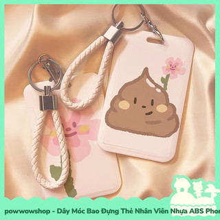 [Sẵn VN - Hỏa Tốc] Dây Móc Bao Đựng Thẻ Nhân Viên Dọc Nhựa ABS Phong Cách Hoạ Tiết Hình Hoa Lài Jasmine Funny Vui Nhộn
