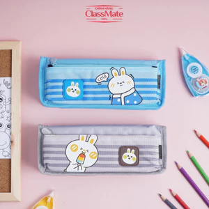 Túi Bút 2 Ngăn CLASSMATE Bunny 22cm, Thiết Kế Hình Thỏ Ngộ Nghĩnh, Chất Liệu Vải Dù An Toàn CL-22205
