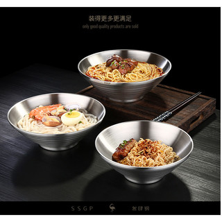 INOX 304 TÔ ,BÁT 20cm SSGP- HAI LỚP CHỐNG NÓNG, ĂN MÌ TRỘN - MỲ RAMEN KIẾU NHẬT TRUNG