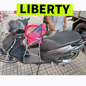 ghế ngồi xe máy LIBERTY cho bé ,ghế ga xếp sắt sơn tĩnh điện gấp gọn , AN TOÀN CHO BÉ