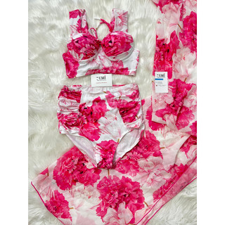 BIKINI 2 MẢNH GỌNG VUÔNG QUẦN CẠP CAO KÈM KHĂN NHIỀU HỌA TIẾT BIKINIUMI BIKINISTORE