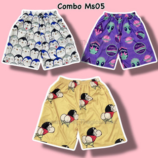 [COMBO 3-5 Quần] Quần Short lững Cartoon Unisex - Quần đùi hoạt hình nhiều hoạt tiết nam nữ Freesize 38-68kg TUEANHSTORE
