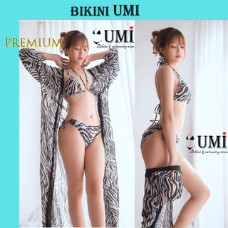 BIKINI 2 MẢNH KÈM ÁO CHOÀNG HỌA TIẾT NGỰA VẰN BIKINIUMI BIKINISTORE