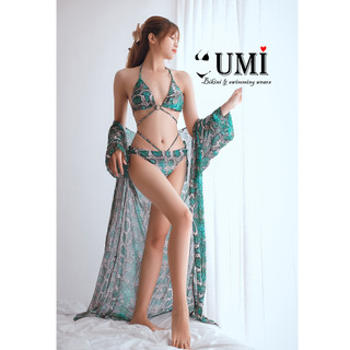BIKINI 2 MẢNH KÈM ÁO CHOÀNG HỌA TIẾT NGỰA VẰN BIKINIUMI BIKINISTORE