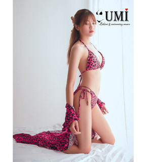 BIKINI 2 MẢNH KÈM ÁO CHOÀNG HỌA TIẾT NGỰA VẰN BIKINIUMI BIKINISTORE
