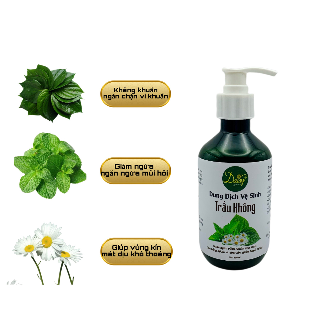 Dung dịch vệ sinh phụ nữ trầu không giúp làm sạch, giảm ngứa, cân bằng độ PH cho vùng kín