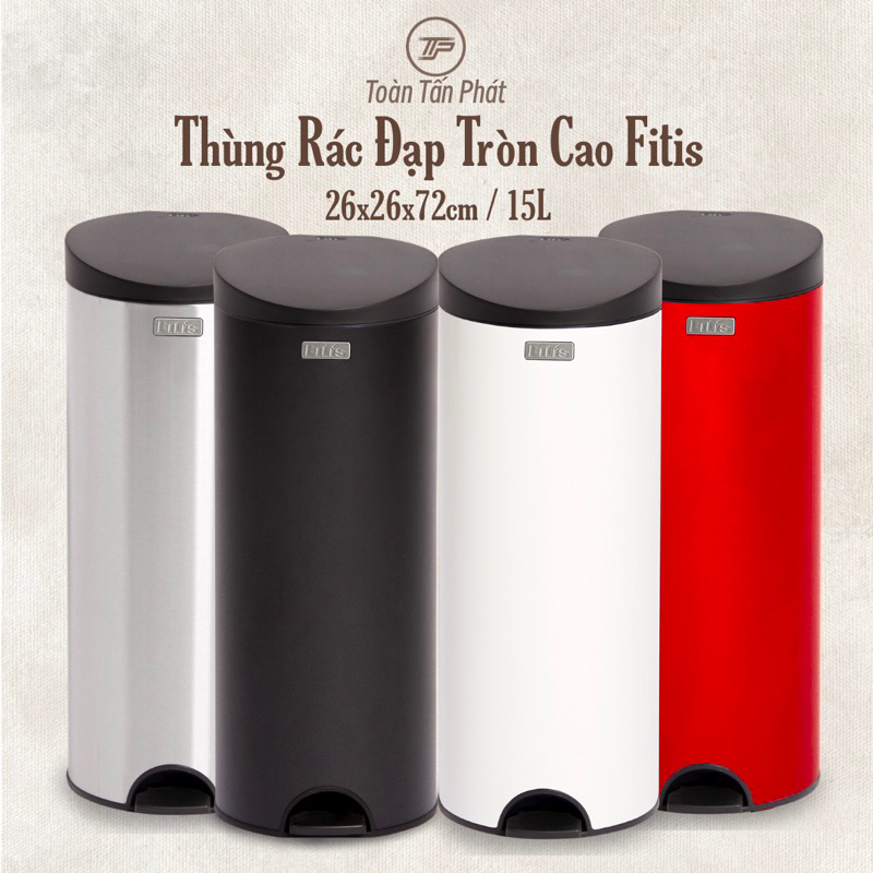 Thùng Rác Fitis Premium Đạp Tròn cao | Shopee Việt Nam