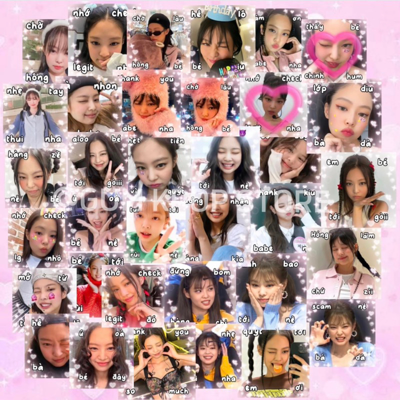 Sticker niêm phong biểu tượng JENNIE (BlackPink) GUM KPOP STORE