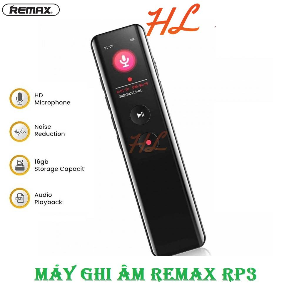 Máy Ghi Âm Remax RP3 - Bộ Nhớ Trong 64GB, Thu Âm Rõ Ràng, Có Thể Nghe ...