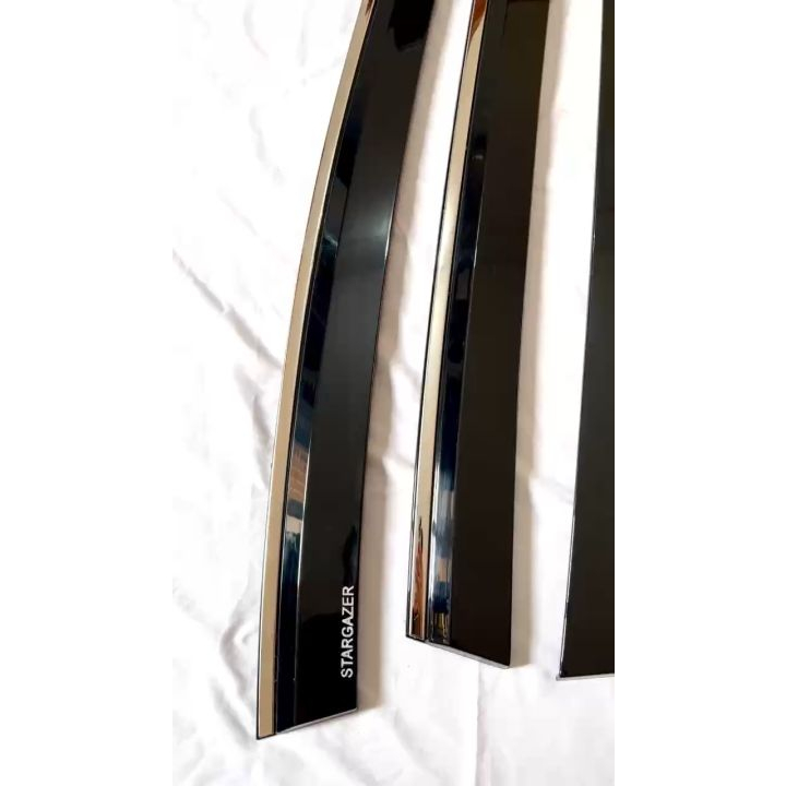 Vè che mưa ô tô Huyndai Stargazer 2022 ,Mẫu Chỉ Inox cao cấp và Nhựa đen Thái ABS