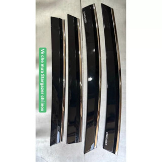 Vè che mưa ô tô Huyndai Stargazer 2022 ,Mẫu Chỉ Inox cao cấp và Nhựa đen Thái ABS