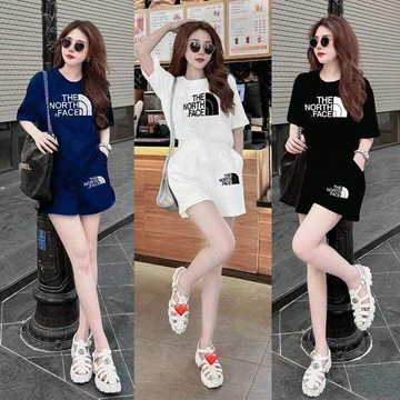 Set đồ bộ nữ mặc nhà rẻ đẹp mùa hè bộ đùi thể thao nữ bộ quần áo đùi nữ bigsize chất thun coton in The Nort