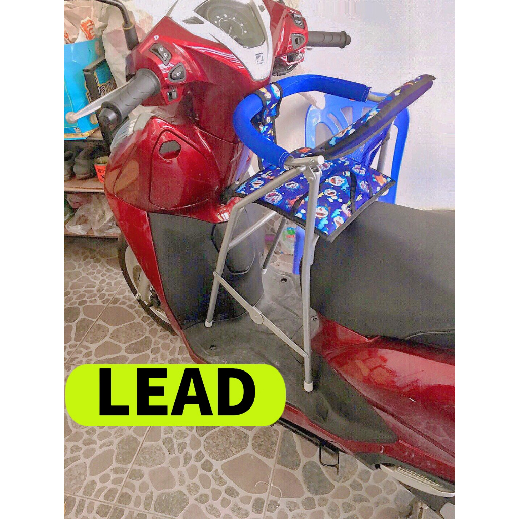 Ghế cho bé ngồi xe LEAD SCR ACRUZO SHARK ,ghế ga xếp sắt sơn tĩnh điện gấp gọn