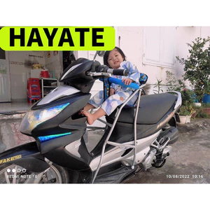 Ghế ngồi xe HAYATE , Ghế ga xếp gấp gọn sắt sơn tĩnh điện , AN TOÀN CHO BÉ