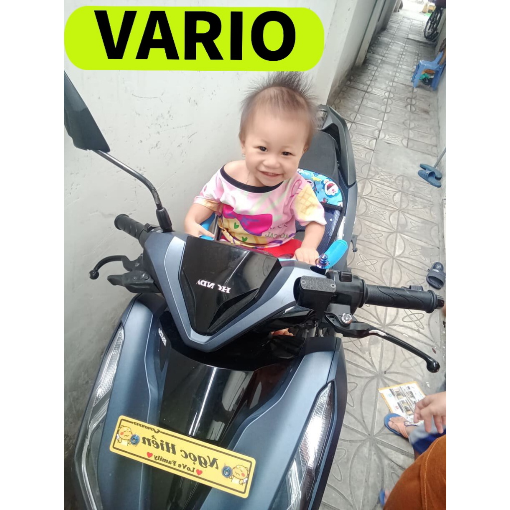 GHẾ NGỒI XE VARIO CHO BÉ , GHẾ GA XẾP SẮT SƠN TĨNH ĐIỆN GẤP GỌN