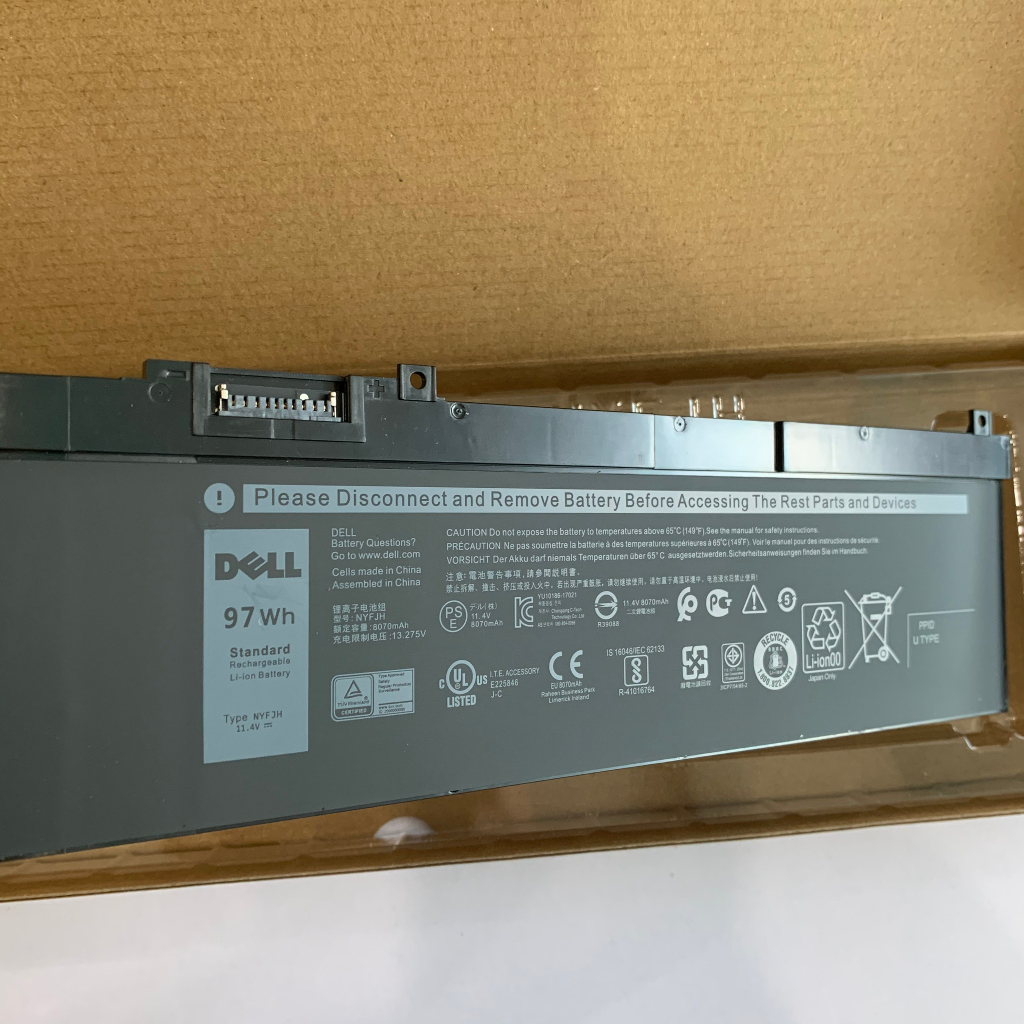 Nieuw NYFJH batterij - dell NYFJH laptop accu 11.4V 8070mAh/97WH
