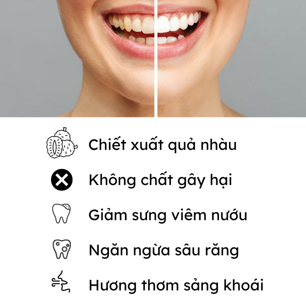 Kem Đánh Răng Thảo Dược Trái Nhàu Lath Noni Toothpaste 120g chống viêm nướu, ngừa sâu răng, hôi miệng