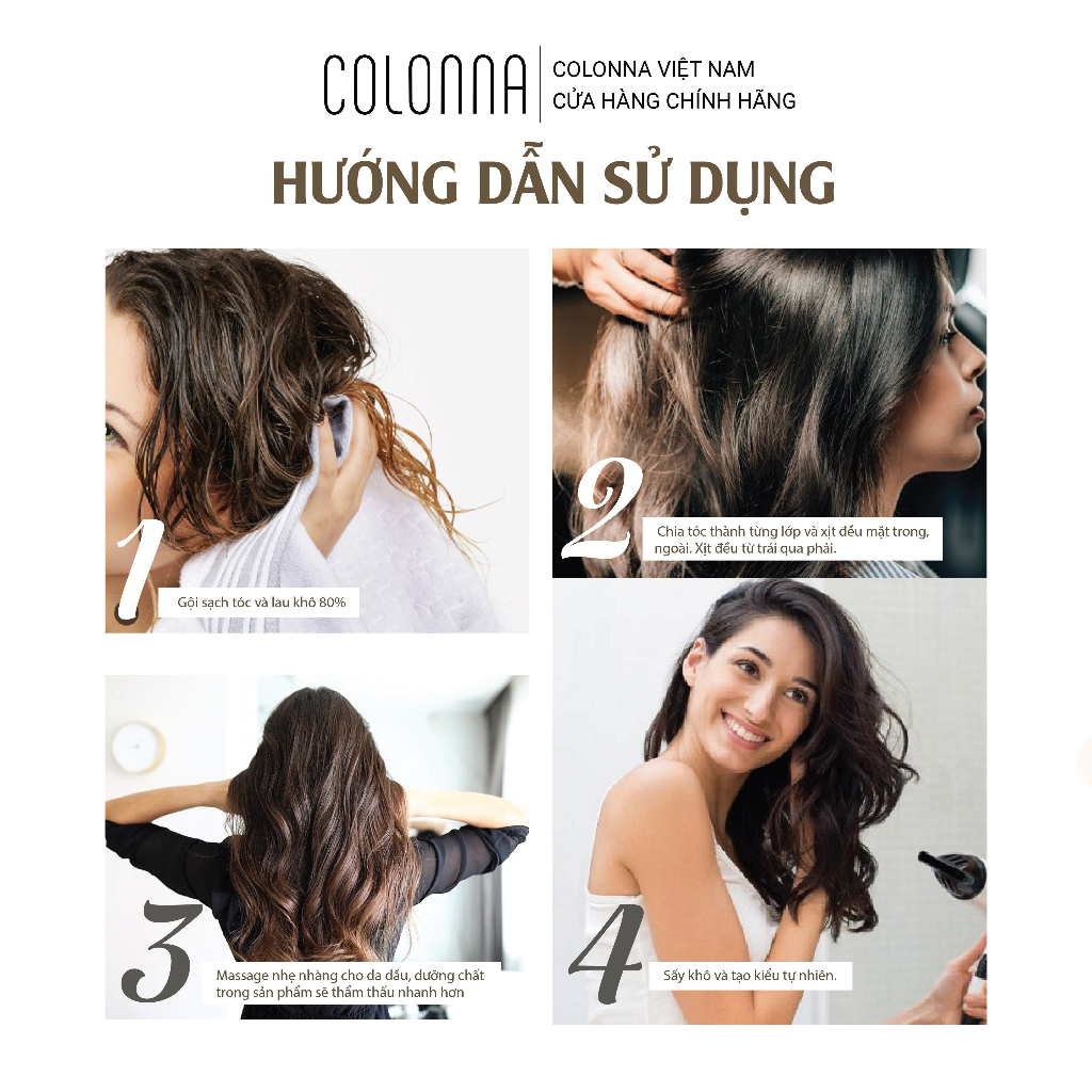 [Chính hãng Colonna ] Xịt dưỡng phồng chân tóc