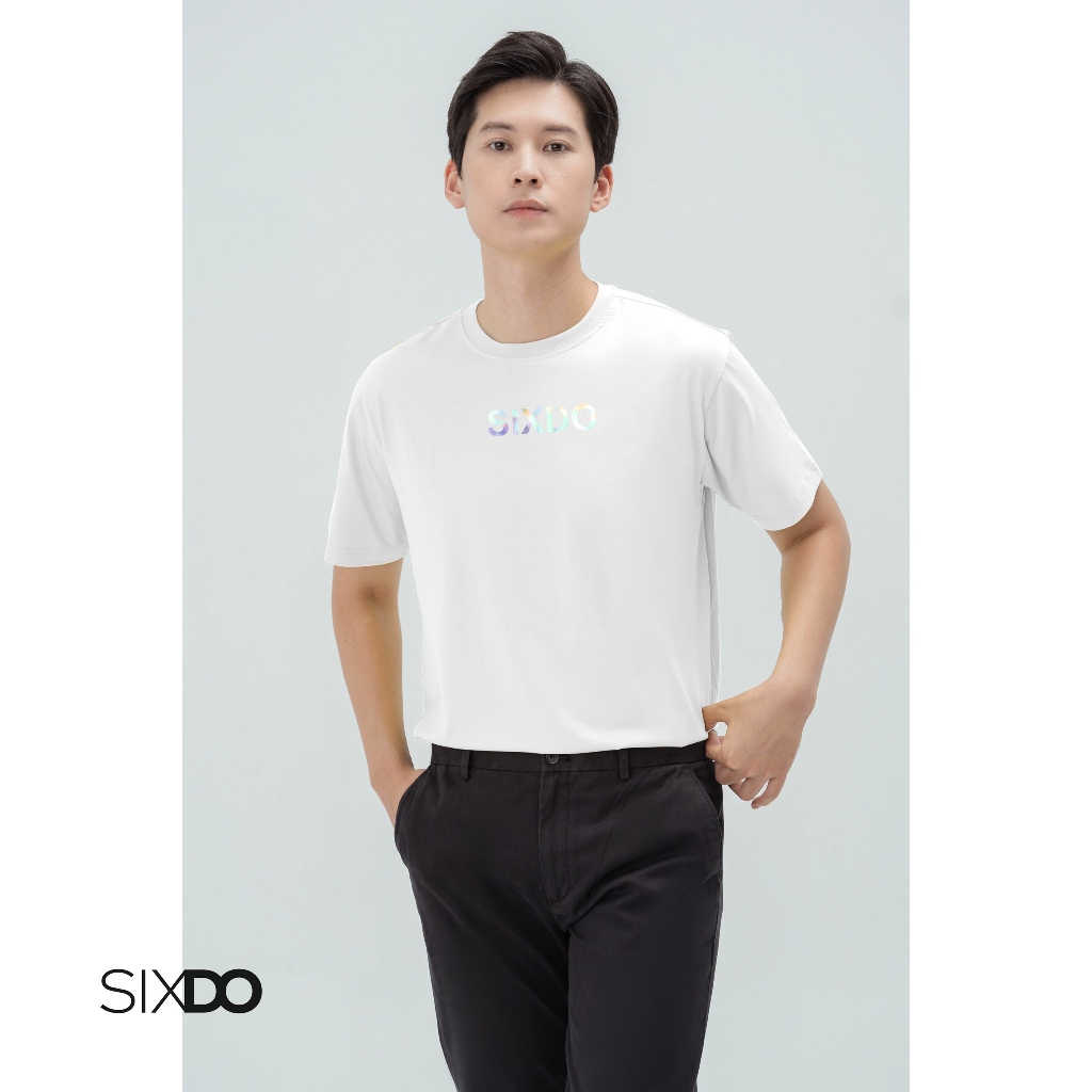 Áo phông unisex SIXDO phản quang White SIXDO Tshirt