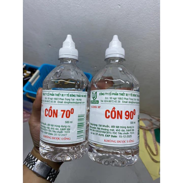 (Chỉ Giao Hỏa Tốc) Cồn 70 , 90 Độ Y Tế Sát Trùng Vết Thương 500 ML Hàng Việt Nam