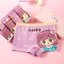Combo 4 quần chip đùi bé gái màu tím, quần lót cho bé gái 100% cotton Maruka Fashion hình công chúa vui nhộn