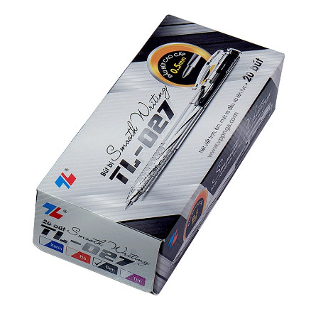 Bút bi bấm Thiên Long TL-027 (hộp 20 cây) màu đen | Shopee Việt Nam