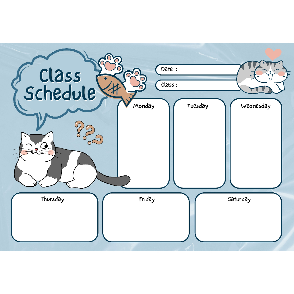Decal dán Thời Khóa Biểu Timetable Sticker Dễ Thương Tiện Lợi Ghi Chú ...