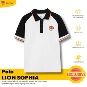 Áo thun có cổ polo cá sấu 100% cotton Cao Cấp, dày dặn & co giãn tốt, form suông unisex màu trắng phối đỏ