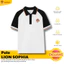 Áo thun có cổ polo cá sấu 100% cotton Cao Cấp, dày dặn & co giãn tốt, form suông unisex màu trắng phối đỏ